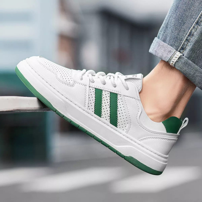 CARTELO White & Green Men's Casual Sneakers EK7827TH