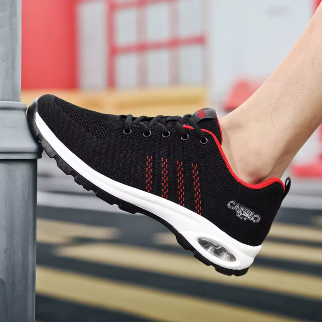 CARTELO Black & Red Sports Shoes EY6686K