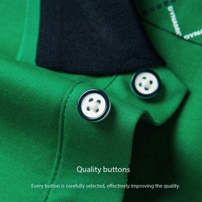 Crocodile Contrast Lapel Cotton Polo Shirt Model C641130265654
