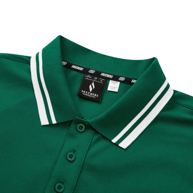 Skechers Polo Shirts Men Evergreen/001Z. L224M078-001Z