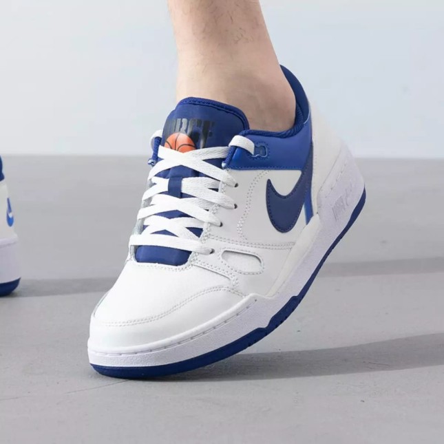 NIKE Men's Running Shoes Full Force Lo-Summit White/Deep Royal Blue-Fb1362-104